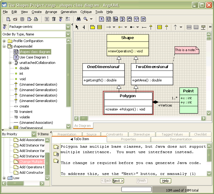 Project using a CASE tool. Reproduction kindly authorized by the developers of ArgoUML.